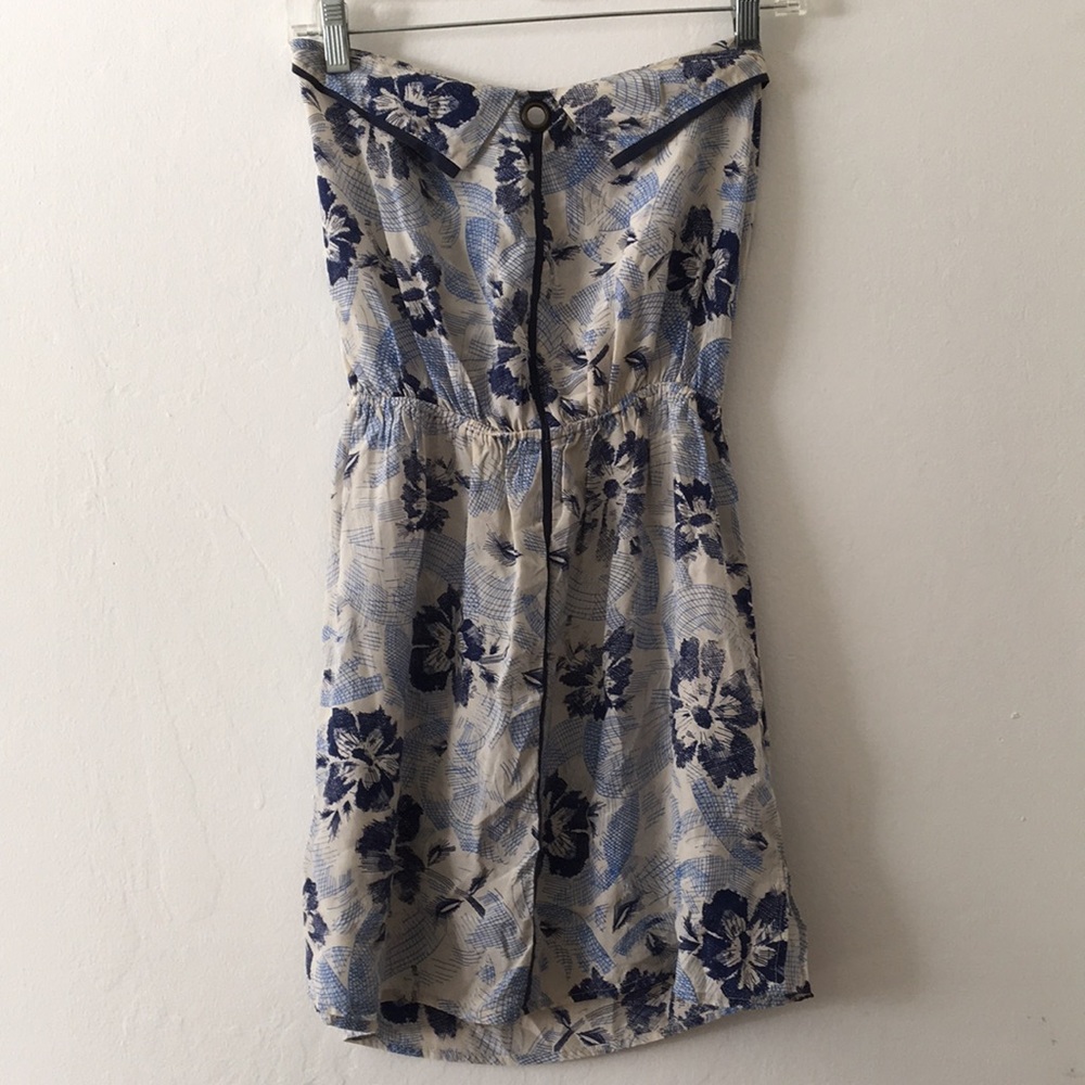 Geren Ford Strapless Silk Dress